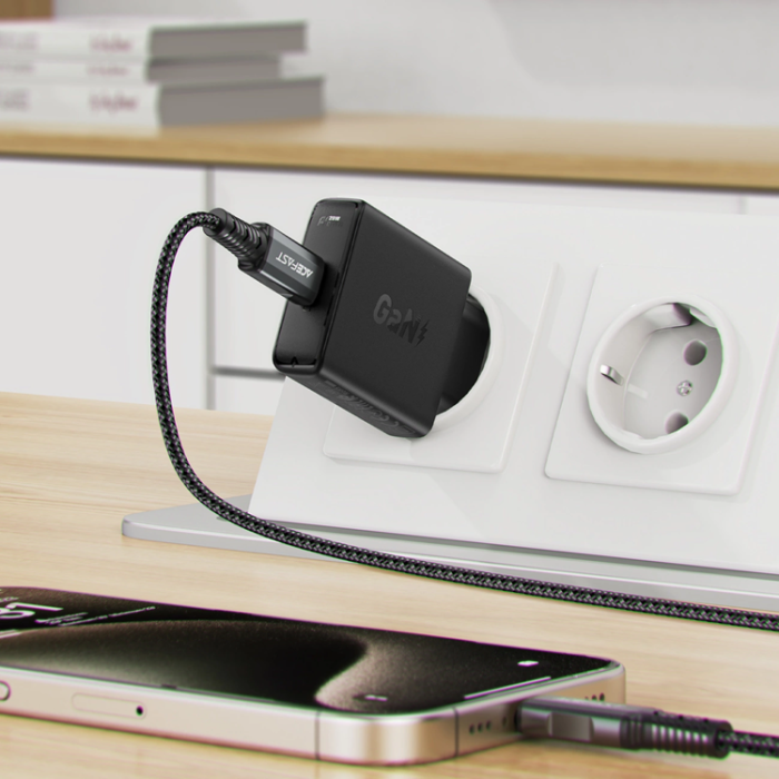 Acefast - Acefast Väggladdare USB-C 20W GaN - Svart