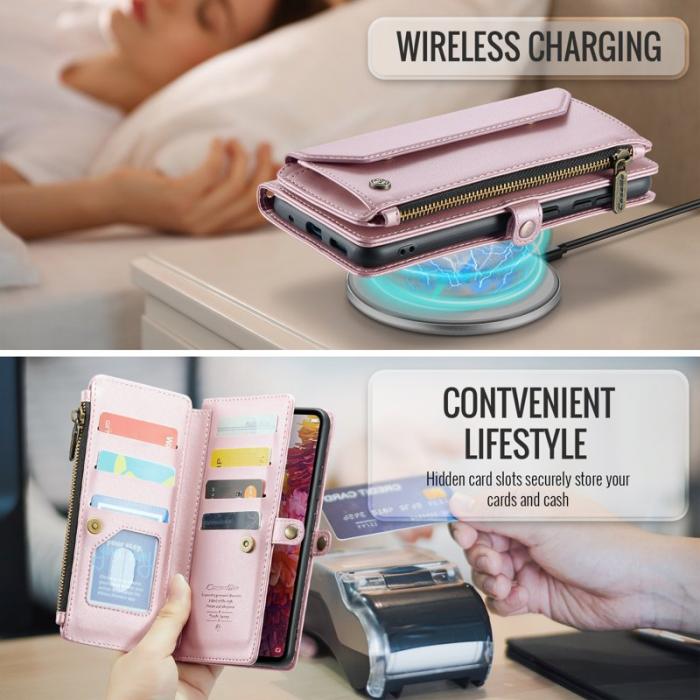 Caseme - CASEME Plånboksfodral Konstläder för Samsung Galaxy S20 FE - Rosa