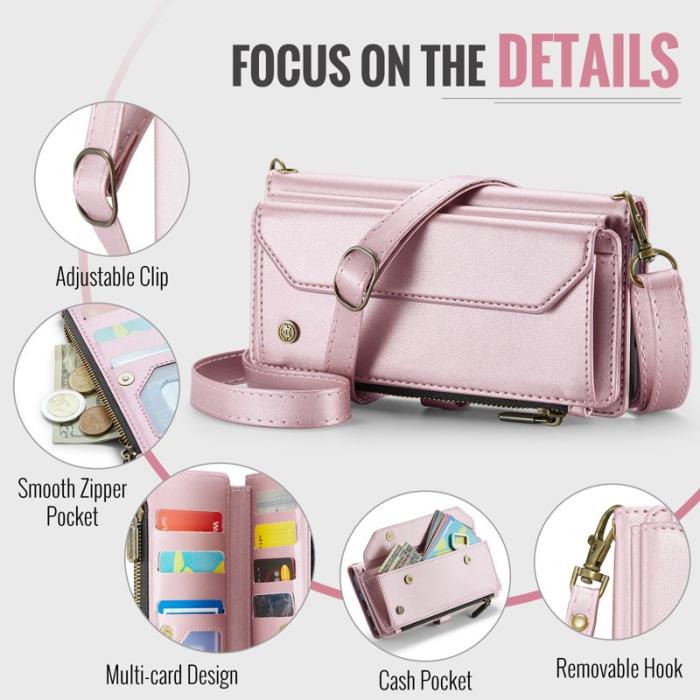 Caseme - CASEME Plånboksfodral Konstläder för Samsung Galaxy S20 FE - Rosa