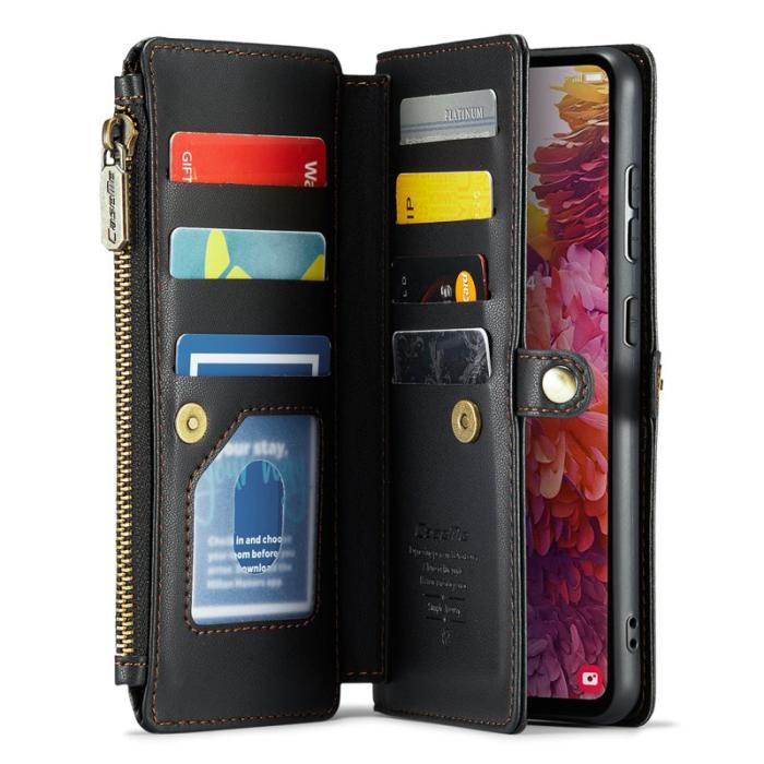 Caseme - CASEME Plånboksfodral Konstläder för Samsung Galaxy S20 FE - Svart