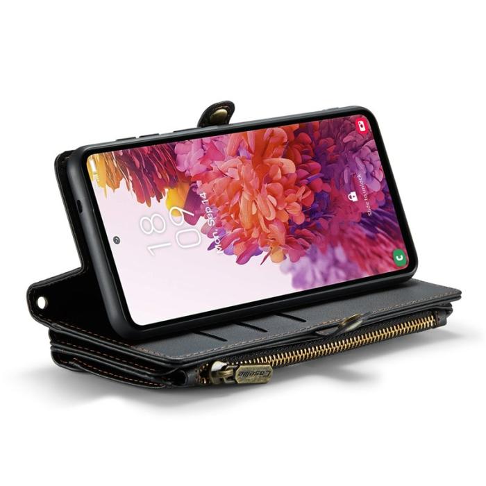 Caseme - CASEME Plånboksfodral Konstläder för Samsung Galaxy S20 FE - Svart
