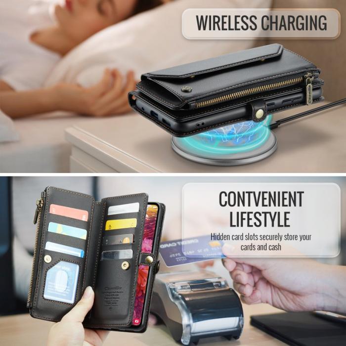 Caseme - CASEME Plånboksfodral Konstläder för Samsung Galaxy S20 FE - Svart