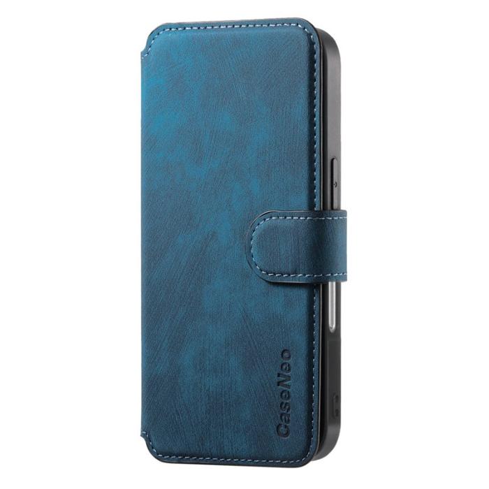 CASENEO - CASENEO iPhone 16 Plus Plånboksfodral Konstläder - Blå