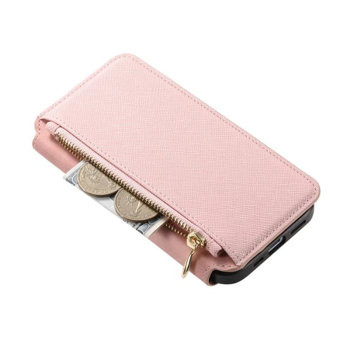 CASENEO - CASENEO iPhone 16 Plus Plånboksfodral Konstläder - Rosa