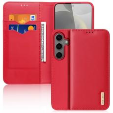 Dux Ducis - DUX DUCIS Hivo Samsung Galaxy S25 Plus Pl&aring;nboksfodral &Auml;kta l&auml;der - R&ouml;d