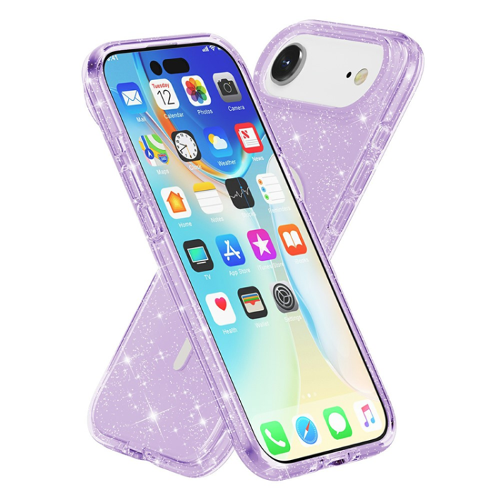 A-One Brand - iPhone 17 Air Mobilskal MagSafe Puderglitter - Lila