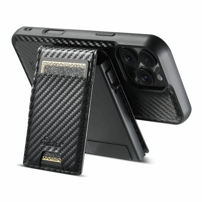 SUTENI - SUTENI iPhone 16 Pro Mobilskal Magsafe Korthållare Carbon Fiber