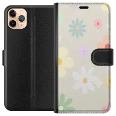 Gustaf - Pl&aring;nboksfodral till Apple iPhone 11 Pro Max med fejdande blommor