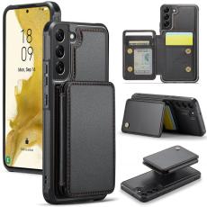 JEEHOOD - JEEHOOD J05 Fodral f&ouml;r Samsung Galaxy S22 5G Konstl&auml;der Svart