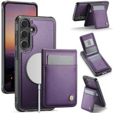 JEEHOOD - JEEHOOD J06 Konstl&auml;der fodral till Samsung Galaxy S24 FE - Lila