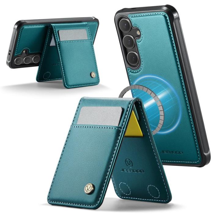 JEEHOOD - JEEHOOD J06 Konstläder fodral till Samsung Galaxy S24 FE - Blå