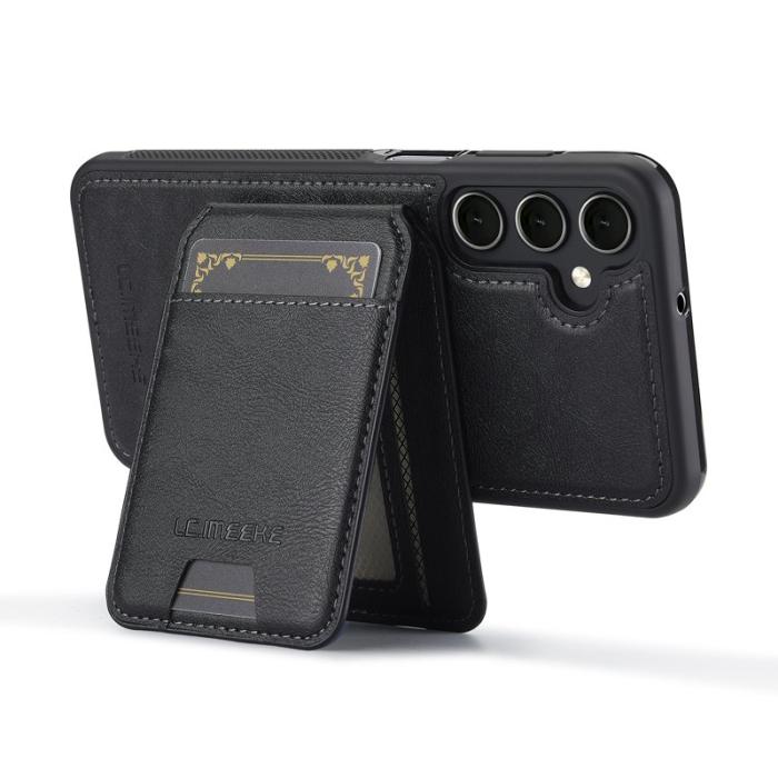 LC.imeeke - LC.IMEEKE L3 Samsung Galaxy S24 FE Fodral KonstLäder - Svart