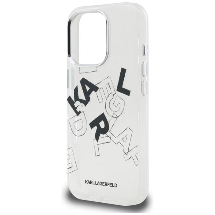 KARL LAGERFELD - Karl Lagerfeld iPhone 16 Pro Mobilskal IML Sketched Graphic - Transparent