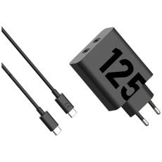 Motorola - Motorola Snabbladdare 125W 2xUSB-C med 1m Kabel TurboPower - Svart