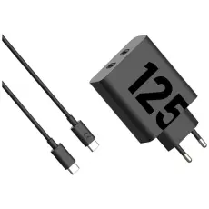 Motorola - Motorola Snabbladdare 125W 2xUSB-C med 1m Kabel TurboPower - Svart