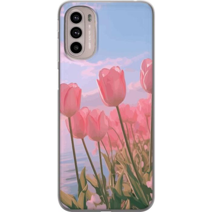 iSecrets - Mobilskal till Motorola Moto G41 med Rosa Tulpaner