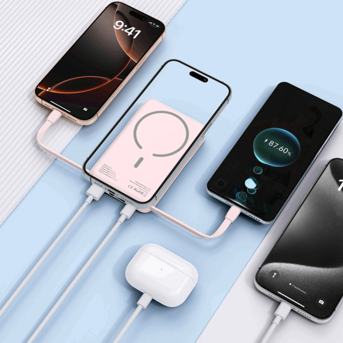 Tech-Protect - Tech-Protect Magsafe Powerbank 10000mAh PB31 LifeMag - Rosa