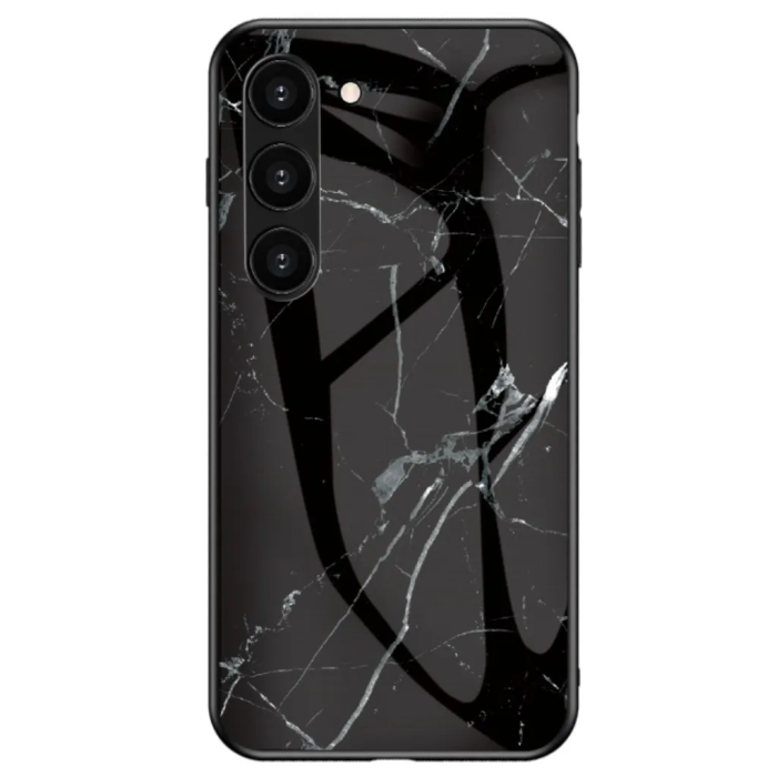 Taltech - Galaxy S23 Plus Mobilskal Marmordesign - Svart