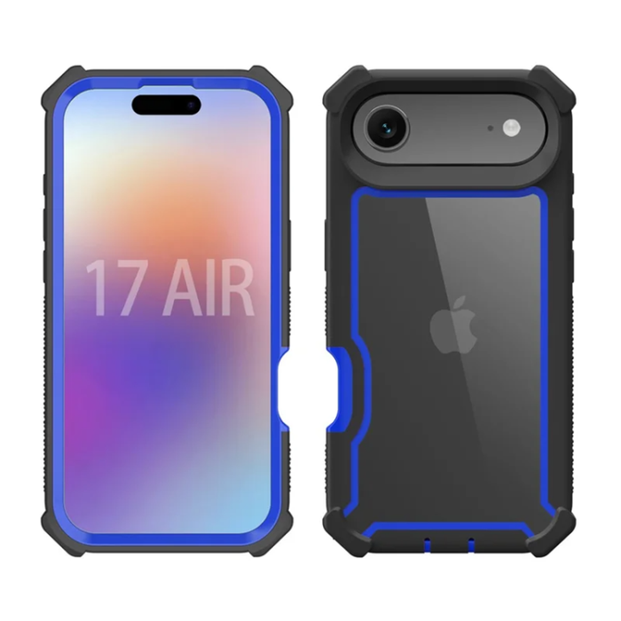 A-One Brand - iPhone 17 Air Mobilskal TPU + PC Shockproof - Svart/Blå
