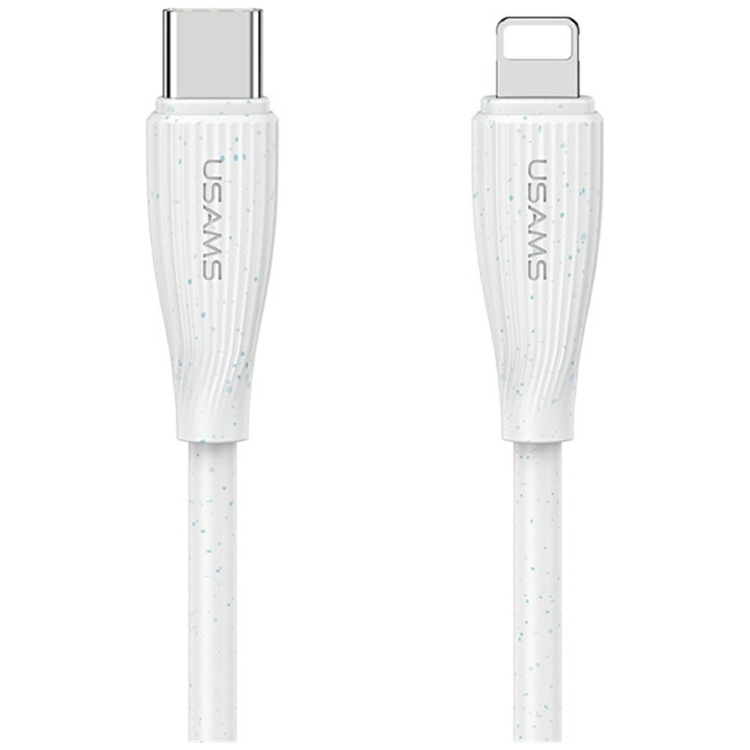Usams USB-C Till Lightning Kabel 1m Green Series - Vit | 3541 | AlltMobil
