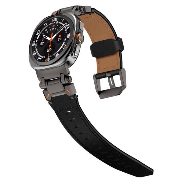 Boom of Sweden - Galaxy Watch Ultra (47mm) Armband Svart Äkta Läder - Svart