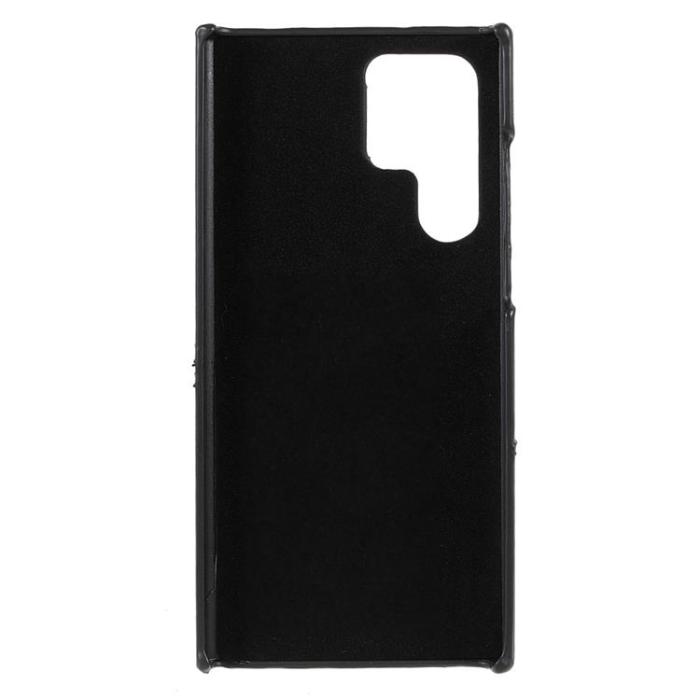 OEM - Kortplats Läder Skal Galaxy S22 Plus - Svart