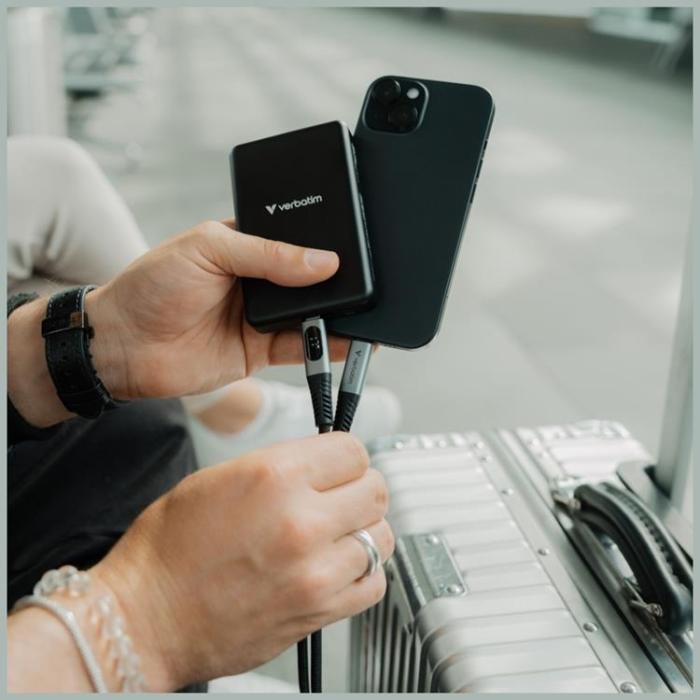 Verbatim - Verbatim USB-C Till USB-C 100W Kabel 120cm Sync & Charge - Svart