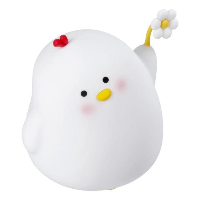OEM - LED Nattlampa Tryck Chicken Art Deco - Vit