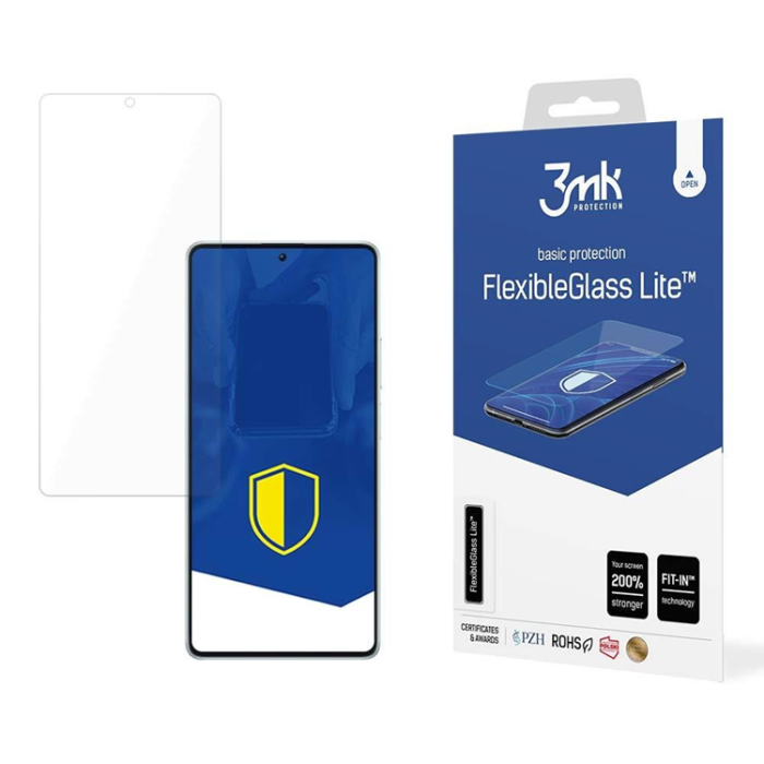 UTGATT1 - 3MK Xiaomi Poco F5 Skärmskydd i Härdat Glas Flexible Lite