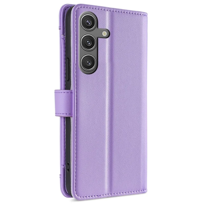 A-One Brand - Galaxy S24 Konstläder Plånboksfodral med 2 Rem - Lila