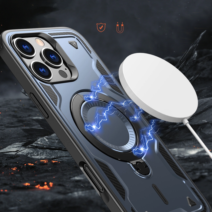 OEM - iPhone 16 Pro Mobilskal MagSafe Hybrid Armor Trendy - Blå