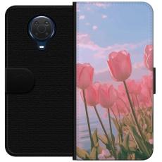 iSecrets - Plånboksfodral till Nokia G20 med Rosa Tulpaner