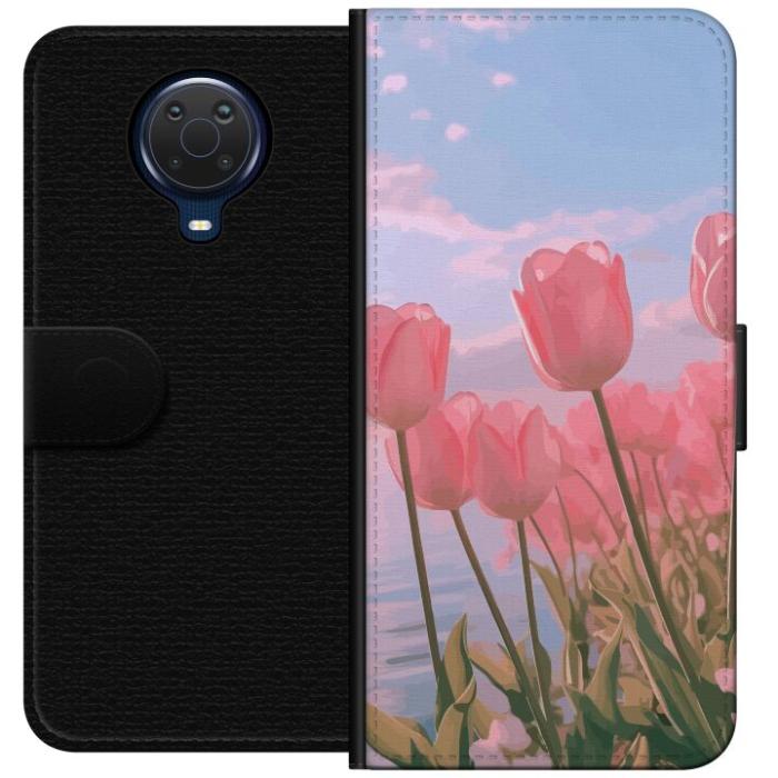 iSecrets - Plånboksfodral till Nokia G20 med Rosa Tulpaner