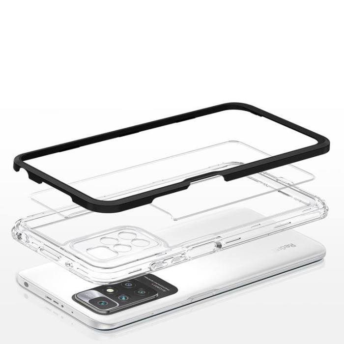 OEM - Xiaomi Redmi 10 4G (2021/2022) Skal Clear 3in1 - Svart