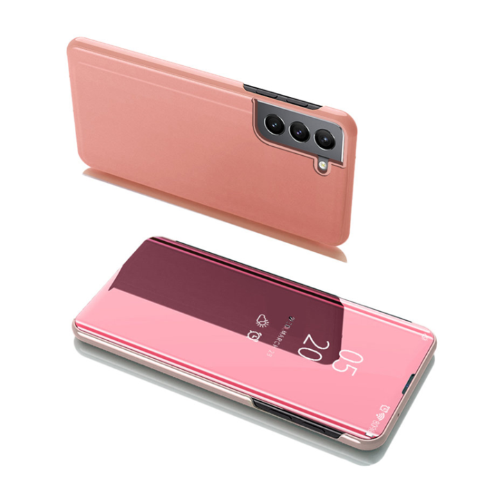 OEM - Galaxy S22 Mobilfodral Clear View - Rosa
