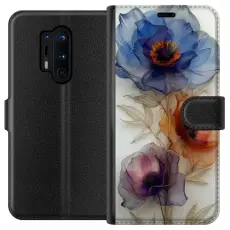 Gustaf - Pl&aring;nboksfodral till OnePlus 8 Pro med Silkesblommor