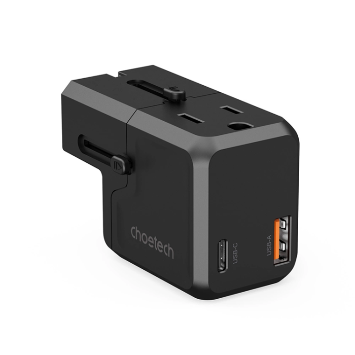 Choetech - Choetech USB-C USB-A PD 20W Reseladdare USA EU UK AU