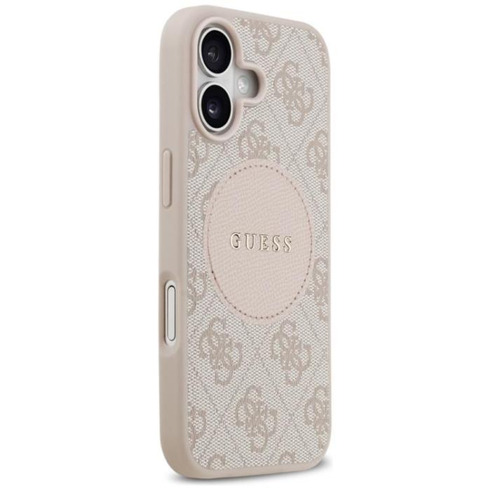 Guess - Guess iPhone 17 Mobilskal MagSafe 4G Circle Classic Logo - Rosa