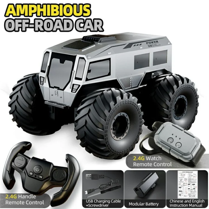 OEM - Fjärrkontroll för Crawler Bil Leksaksfordon Dubbla Batteri - Silver