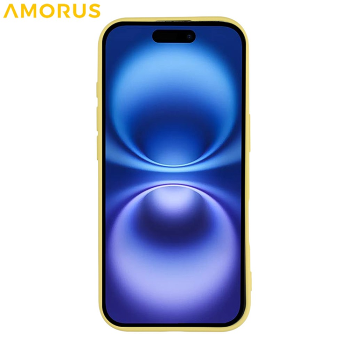 Amorus - AMORUS iPhone 17 Mobilskal Precise Cutouts TPU Fiber - Gul