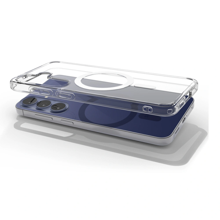 Spigen - Spigen Mobilskal För Galaxy S26 FE Magsafe Ultra Hybrid - Clear/Vit