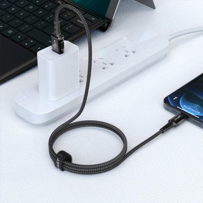 Acefast - Acefast MFI USB-A till Lightning kabel 1.2m - Svart