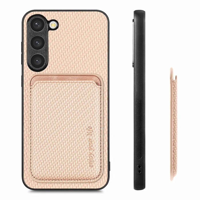 Taltech - Galaxy S23 Mobilskal Korthållare Detachable - Rosé