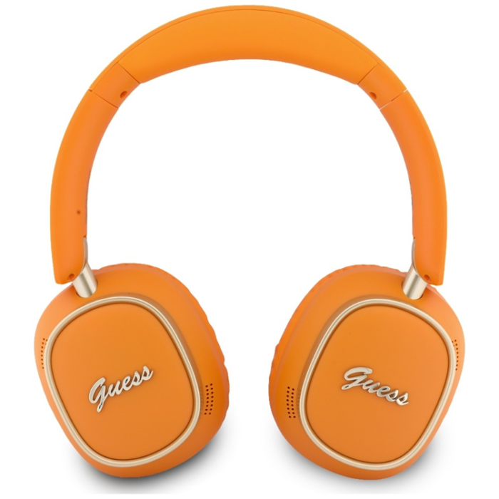 Guess - Guess On-Ear Hörlurar Bluetooth ENC Rectangle Metal Script - Orange