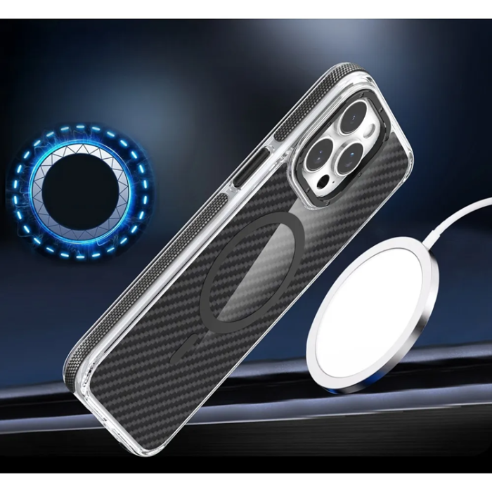 A-One Brand - iPhone 17 Pro Mobilskal Magsafe Fiber - Svart