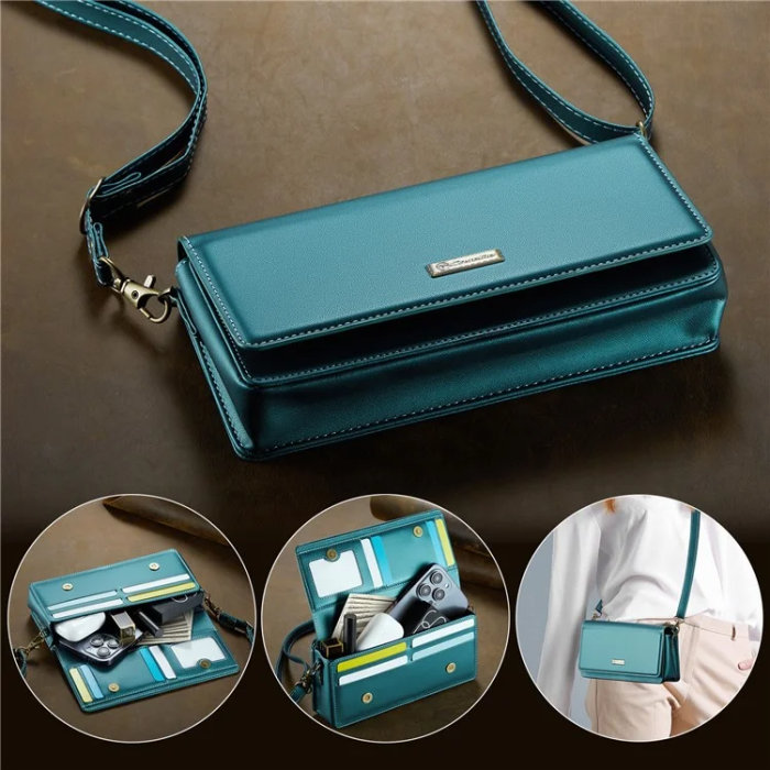 Caseme - CASEME Crossbody Väska RFID Blocking Me30 Max Läder - Grön