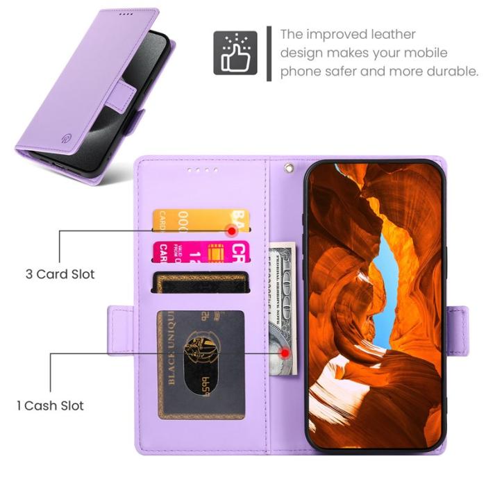 OEM - Samsung Galaxy S26 Fodral Konstläder Ställfodral - Lila