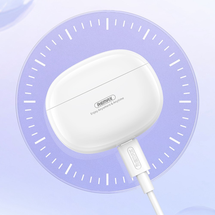 Remax - REMAX TWS Trådlös Hörlurar Bluetooth IPX4 Vattentät ENC Lila