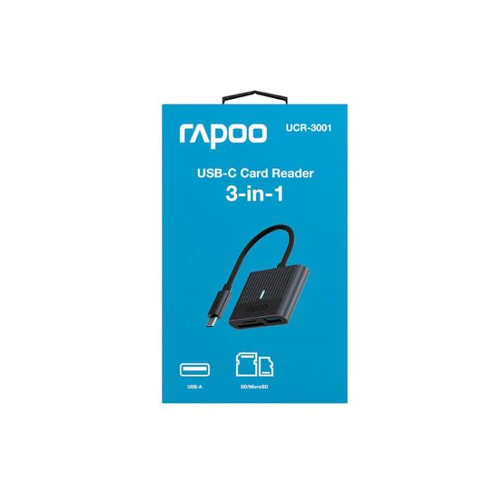Rapoo - RAPOO UCR-3001 USB-C Kortläsare