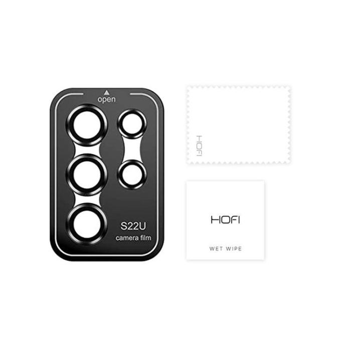 UTGATT - Hofi Cam Ring Pro+ Kameralinsskydd i Härdat Glas Galaxy S22 Ultra - Svart